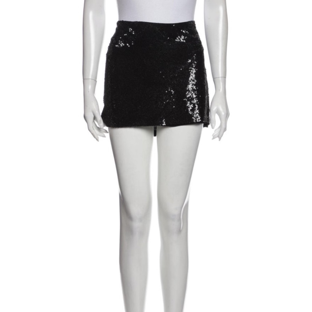 Haute Hippie black sequin mini skirt